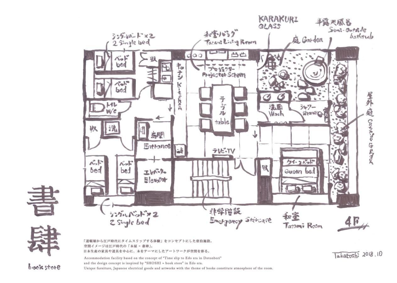 Konjaku-So Dotonbori Garden Spa Stay Osaka Exterior photo